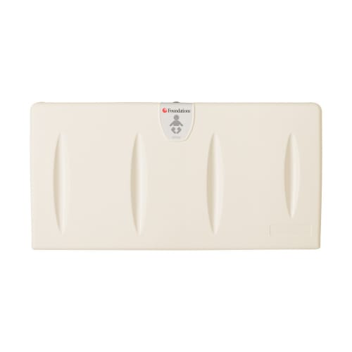 Table à langer classique Foundations®, polyéthylène, support de surface horizontal, crème